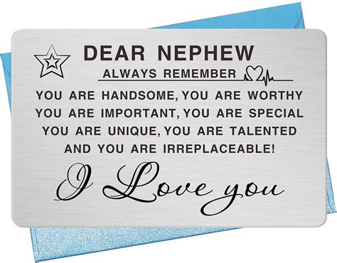 MXRSDF Nephew Gifts, Nephew Inspirational Engraved Wallet India | Ubuy