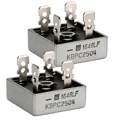 (Pair) Solid State 400V 25A Bridge Rectifier, KBPC2504, Lawn Mower ...