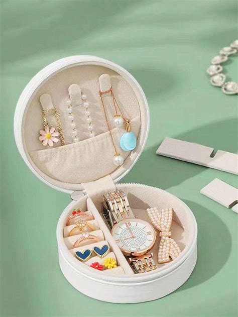 1 pieza Caja portátil de almacenamiento de joyas multicolor - Caja ...