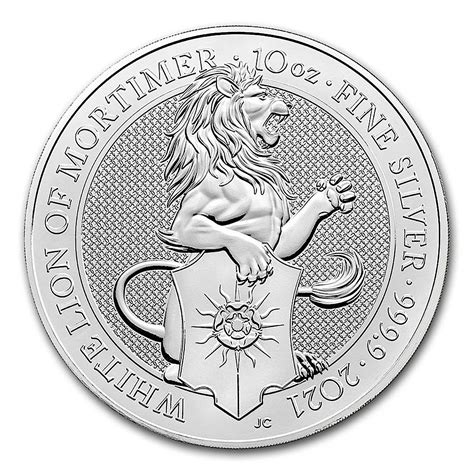 Buy 2021 10 oz United Kingdom Queen's Beast The White Lion Silver ...