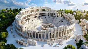 Majestic roman amphitheaters in france depicted in fine art | Premium ...