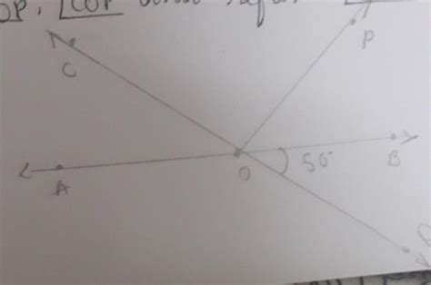 in fig lines AB and CD intersect each other at O if angle AOC+angle BOC ...
