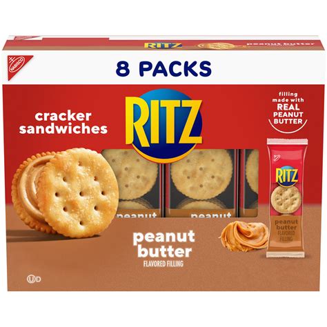 Ritz Bits Sandwich Crackers, Peanut Butter, 8.8 oz - Walmart.com