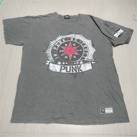 WWE CM PUNK shirt, Men's Fashion, Tops & Sets, Tshirts & Polo Shirts on ...