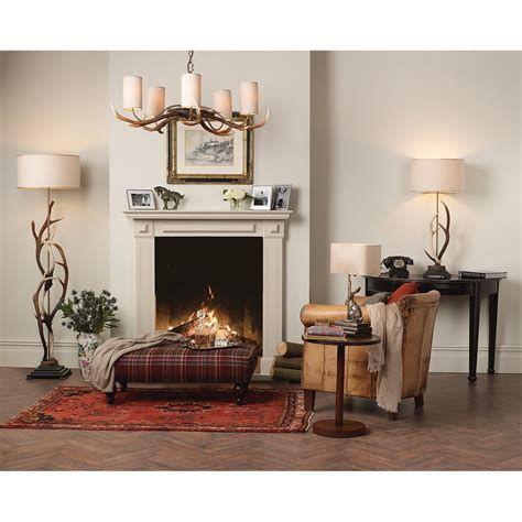 David Hunt Lighting Antler rustic floor lamp ANT4929