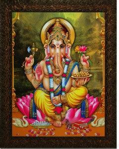 Indianara LORD GANESHA Painting Digital Reprint 13 inch x 10.2 inch ...
