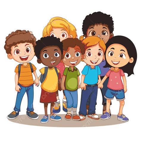 Small Group Clipart Group Of Kids Standing Together With One Another ...