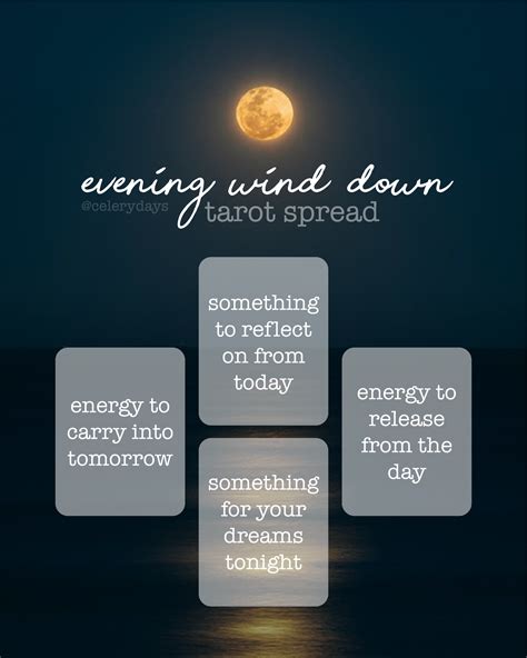 Tarot Spread: Daily Evening Wind Down