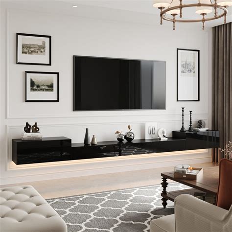 MOUMON Floating TV Console Media Console with High India | Ubuy