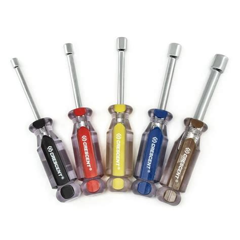 Crescent 5 pc. SAE Solid Shaft Tri-lobe Acetate Nutdriver Set in the ...