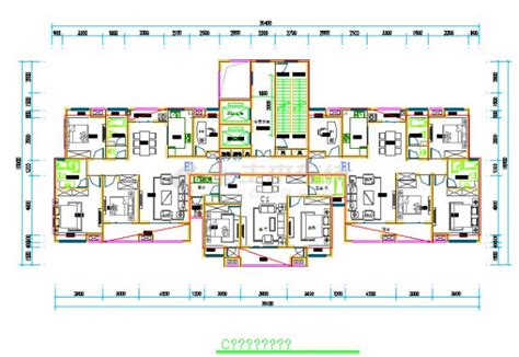 480平住宅楼建筑户型设计cad图（多类户型）_住宅小区_土木在线