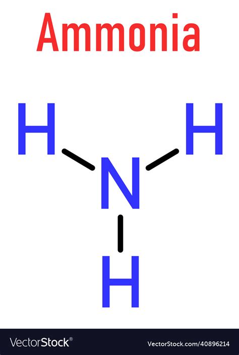 Ammonia NH3 Structural Chemical Formula Model Stock Vector, 52% OFF