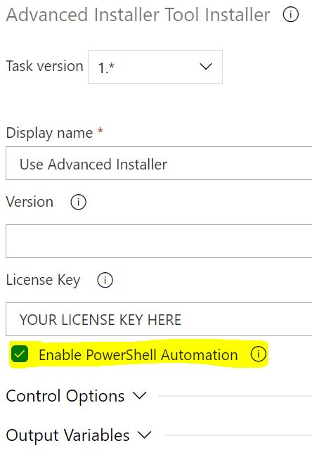Image result for Advanced Installer PowerShell Script Parameters