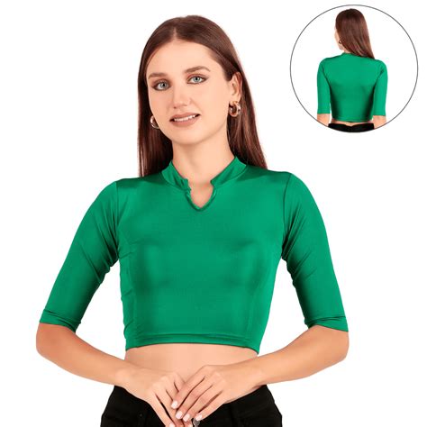 Shimmer Collar Neck Blouse 3/4 Sleeve – Gymmer