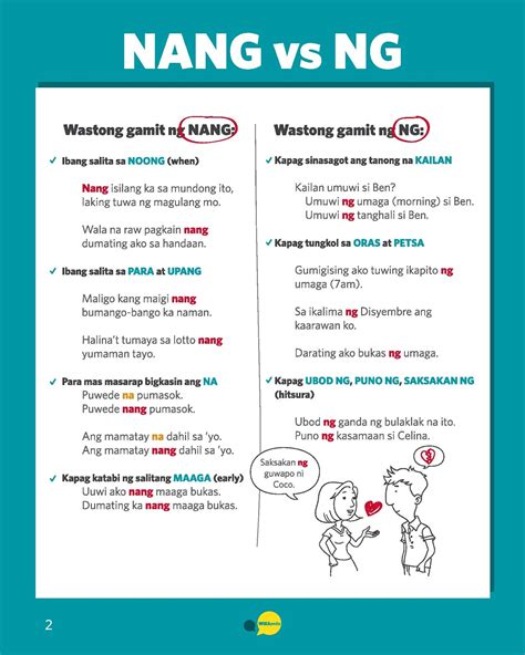 When To Use Ng And Nang