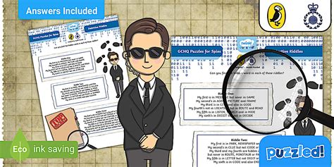 FREE! - GCHQ Puzzles for Spies - Detective Riddles - Twinkl Puzzled