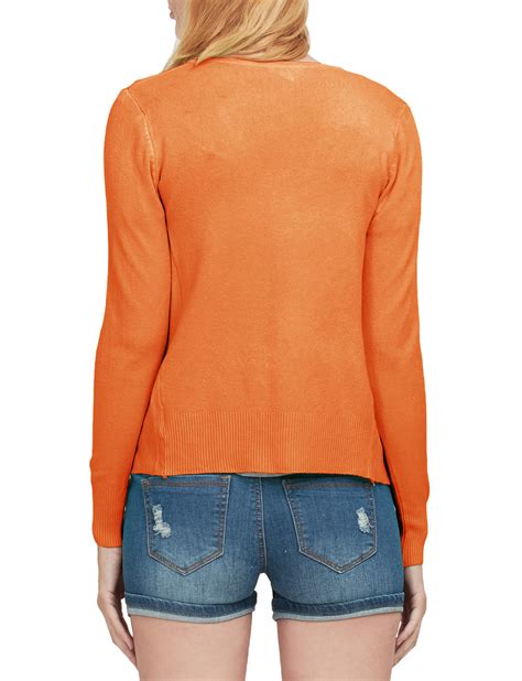 LE3NO Womens Soft Fitted Basic Cardigan Sweater