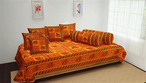 Buy Flying Colors 200 TC Cotton Diwan Set - Multicolour-KANTHA WORK ...