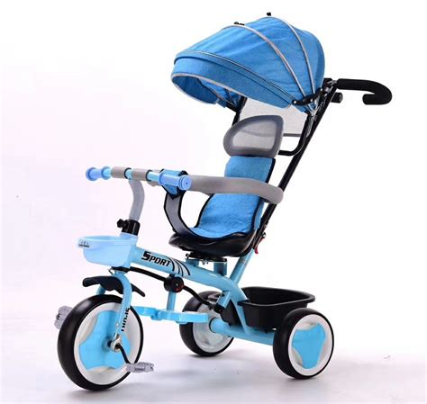 爱德格儿童三轮车脚踏车宝宝折叠轻便手推车婴儿1-3-2-6周岁童车-阿里巴巴
