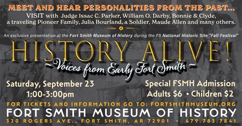"History Alive!" , 320 Rogers Ave, Fort Smith, AR 72901-1937, United ...