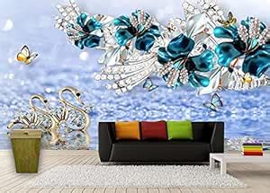 ALL YOUR DESIGN Self Adhesive Wallpaper Diamond Peacock Design ...