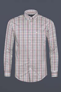 french crown Men Checkered Casual White Shirt - Buy french crown Men ...