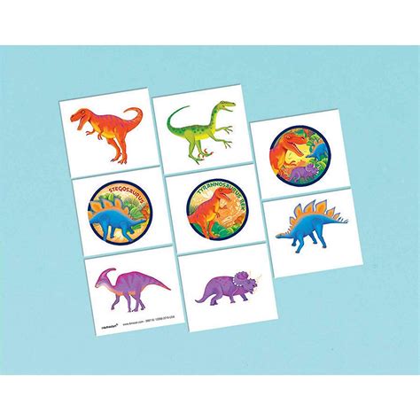 Dashing Prehistoric/Dinosaur Tattoo Birthday Party Favours Toy Prize ...