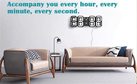 Buy NK Dreams 3D LED Digital Wall Clock for Home, Table/Wall Hanging ...