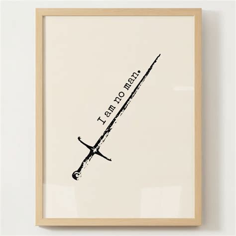 I Am No Man | Lord of the Rings Movie Quote | Printable Wall Art ...