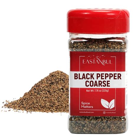 Amazon.com : Eastanbul Coarse Black Pepper, 7.76oz, Black Pepper Ground ...