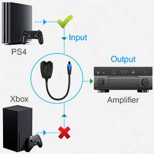 Buy BlueRigger 1x2 Toslink Digital Fiber Optic Audio Splitter 1 Male ...