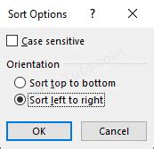 Image result for Excel Sort Options