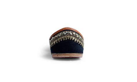 Buy Gold Zari Embroidered Black Jutti - Pastels & Pop