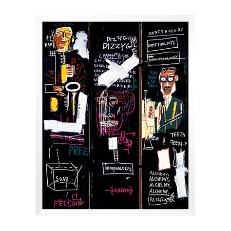 Jean-Michel Basquiat // Horn Players, 1983 (White Frame) - Jean-Michel ...