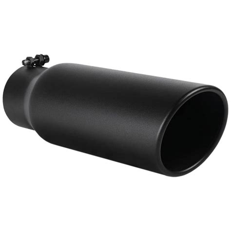 3 Inch Black Exhaust Tip, Inside Diameter Tailpipe Tip for Truck, x 4 12 Bolt/Clamp on Design ...