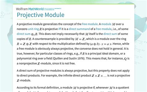 Image result for Projective Module