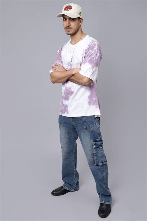 Men's Premium Multicolor Oversized Pink White Tie Dye Tee Shirt ...