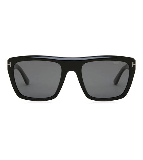 Tom Ford Men's Dark Grey Square Sunglasses