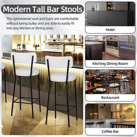 Sucrever Bar Stools Set of 2, 30 inch Height Bar Chairs India | Ubuy