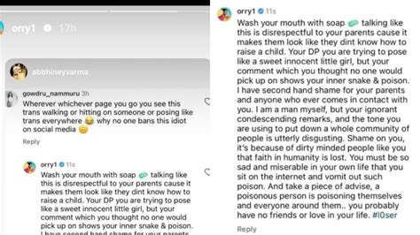Orry Has A Perfect Reply To 'Disgusting' Troll For Calling Him 'Trans ...