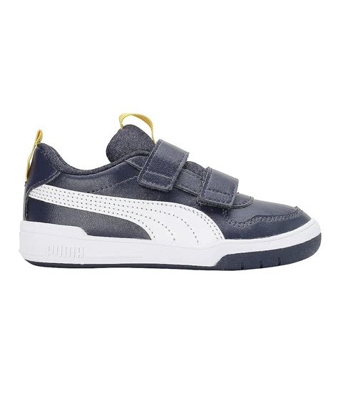 Buy Puma Unisex-Kids Multiflex SL V PS Peacoat-White-Sun Ray Yellow ...