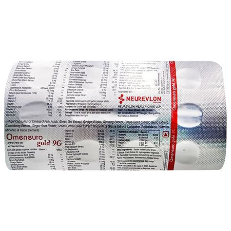 Buy Omeneuro Gold 9G Softgel Capsule 10's | 19 Minutes Delivery ...