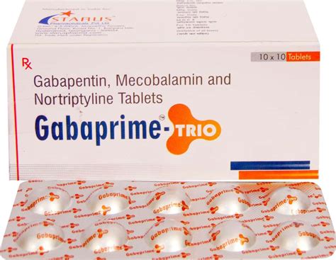 Gabaprime Trio Strip Of 10 Tablets: Uses, Side Effects, Price & Dosage ...