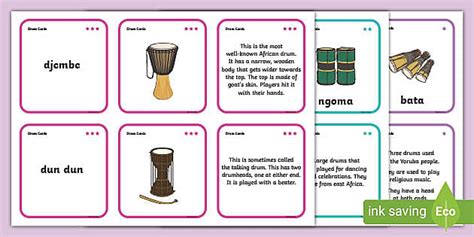 👉 KS1 African Drums Matching Activity Cards