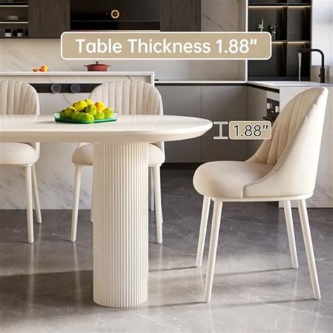 QEZEOM 5-Piece Modern Oval Dining Table Set, 54.52 Kitchen India | Ubuy