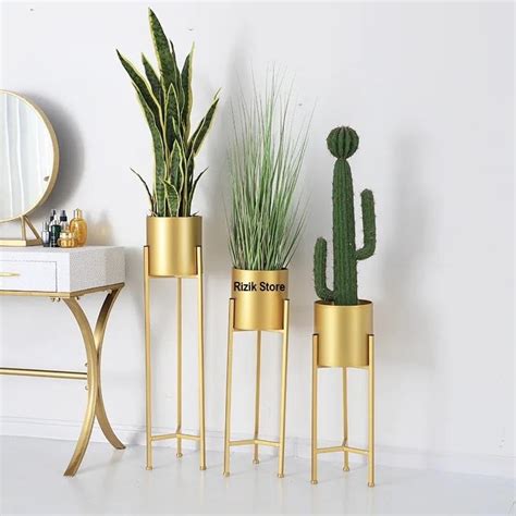 Musa International | Metal Floor Flower Stand for Living Room/Indoor ...