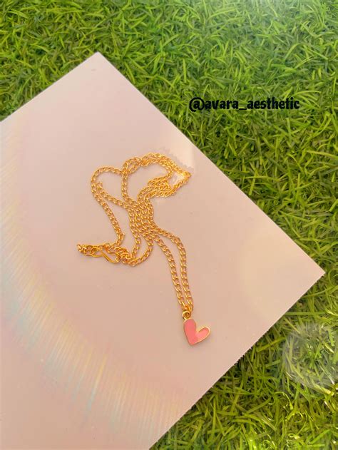 Ava heart chain bracelet 💖 – Avara Aesthetic
