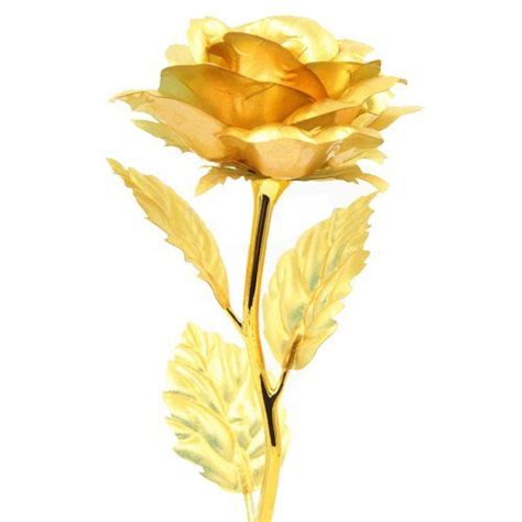 Artificial 24K Golden Rose