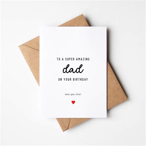Happy Birthday Card Dad Birthday Card for Dad to A Super - Etsy