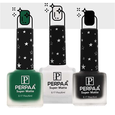Buy PERPAA® Super Matte Nail Paint Set of 3 Color,Long Lasting,Quick ...
